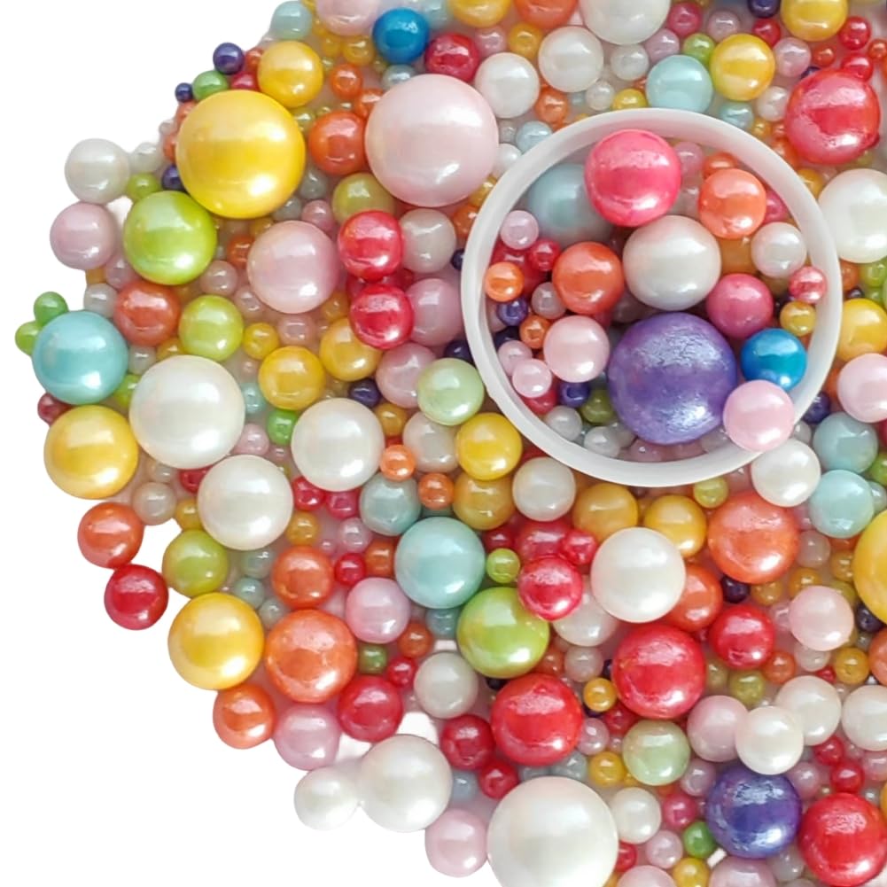 Edible Pearl Sugar Sprinkles Multicolor Candy Mixing Size Baking Edible Cake Decorations Cupcake Toppers Cookie Decorating Celeb
