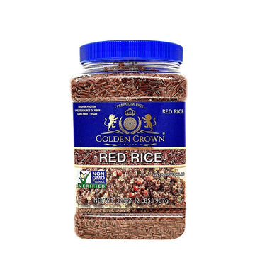 Golden Crown Naturally Aged Aromatic Premium Red Rice, Deliciously Tasty Red Asian Salad, GMO + Gluten Free Verified Halal and K