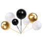 Rssta i Foam Ball Cake Toppers, 30 PCS Faux Pearl Picks for Baby Shower, Wedding, Kids Birthday Party, Black Gold White