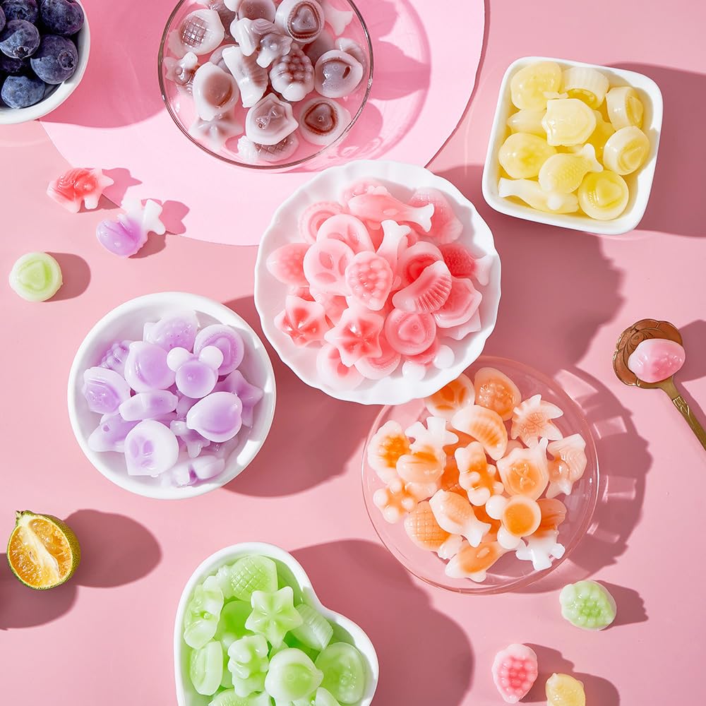 Halfoma Wax Bottle Candy with Syrup in the middle Assorted Fruit Flavors Various styles Suitable for Chewing to Relieve Stress  Playing Games  and Various Gatherings 32 Candies 60g