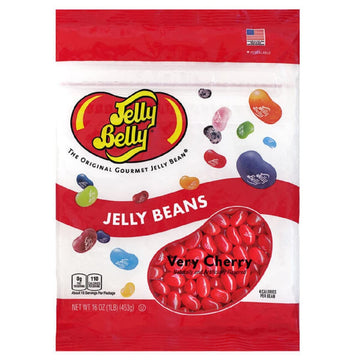 Jelly Belly Very Cherry Jelly Beans - 1 Pound (16 Ounces) Resealable Bag - Genuine, Official, Straight From The Source