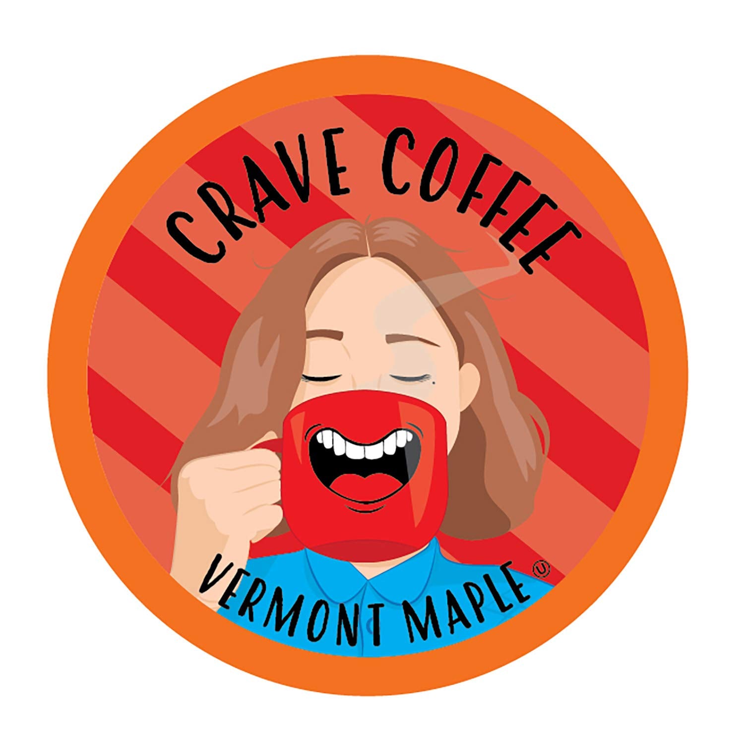Crave Beverages Flavored Coffee Pods, Vermont Maple, 100 Count, Compatible with Keurig K-Cup Brewers