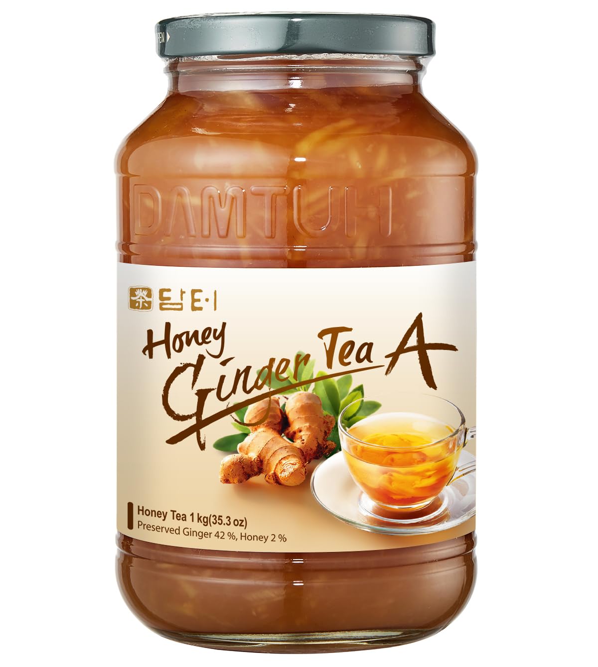 Damtuh Honey Ginger Tea - Natural Flavor & Warm Spicy Aroma, No Artificial Ingredients, Perfect for Hot or Iced Tea, Jam, or Sal