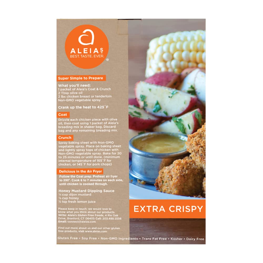 Aleia'S Best. Taste. Ever. Extra Crispy Coat & Crunch - 4.5 Oz / 1 Pack - Crispy Breading For Poultry, Meat, Seafood, Vegetables