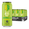 Gorilla Mind Energy Drink | Unmatched Energy  Amplified Focus | N-Acetyl-L-Tyrosine  Alpha-GPC  200mg Caffeine  Uridine  Saffron | 0 Sugar Or Artificial Colors | 16oz  12-Pack (Citrus Rain)