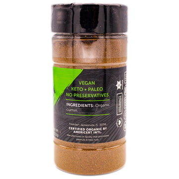 Certified Organic Ground Cumin - Freshjax Premium Organic Spices, Herbs, Seasonings, And Salts (Large Bottle)