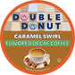 Double Donut Coffee Decaf Caramel Swirl Coffee Pods, Medium Roast, Compatible with Keurig, 72 Count