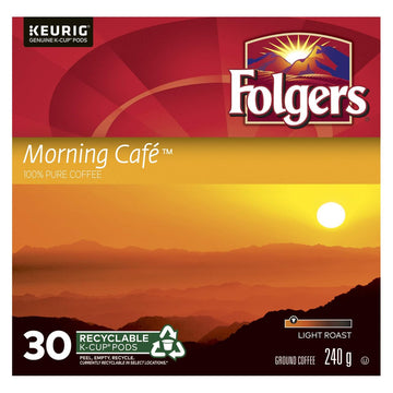 Folgers Morning Caf   K-Cup Coffee Pods 30 K-Cup Pods