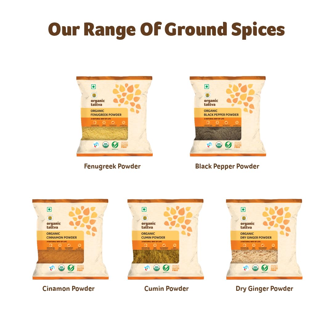 Organic Tattva, Organic Dried Coriander Powder (Dhaniya) | Quality Dhaniya Powder, Naturally Processed, From Farm Picked Fresh C