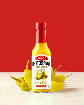 Mezzetta Mediterranean Peperoncini Hot Sauce, Medium Heat | Non-Gmo, Gluten Free | 5 Fluid Ounce Jar (Pack Of 6)