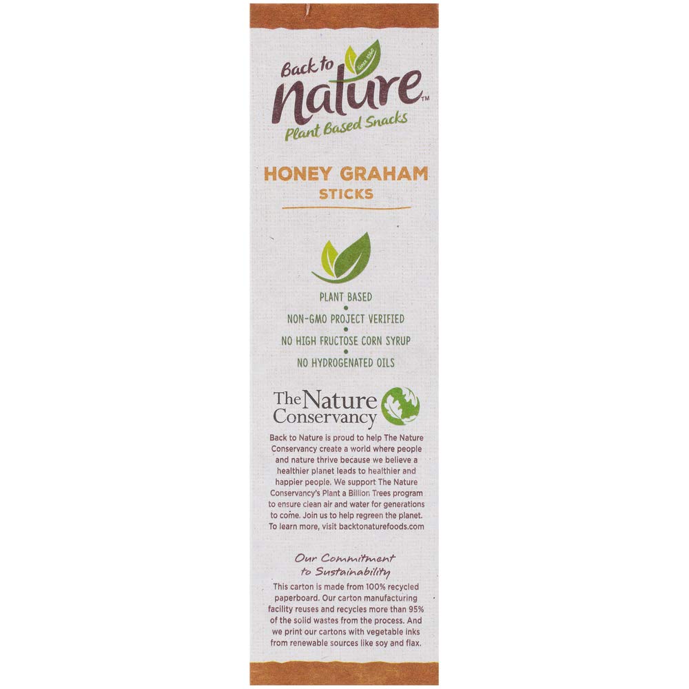 Back To Nature Non-Gmo Cookies, Honey Graham Stick, 8 Ounce