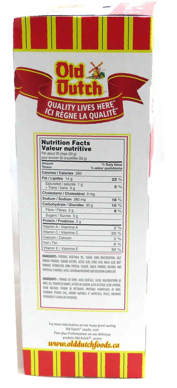 Old Dutch Ketchup Chips - 220G/7.8Oz Box, (Imported From Canada)