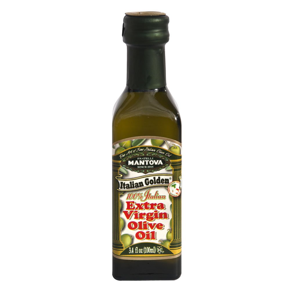 Mantova Golden Italian Extra Virgin Olive Oil, 3.4 oz (Pack of 12)