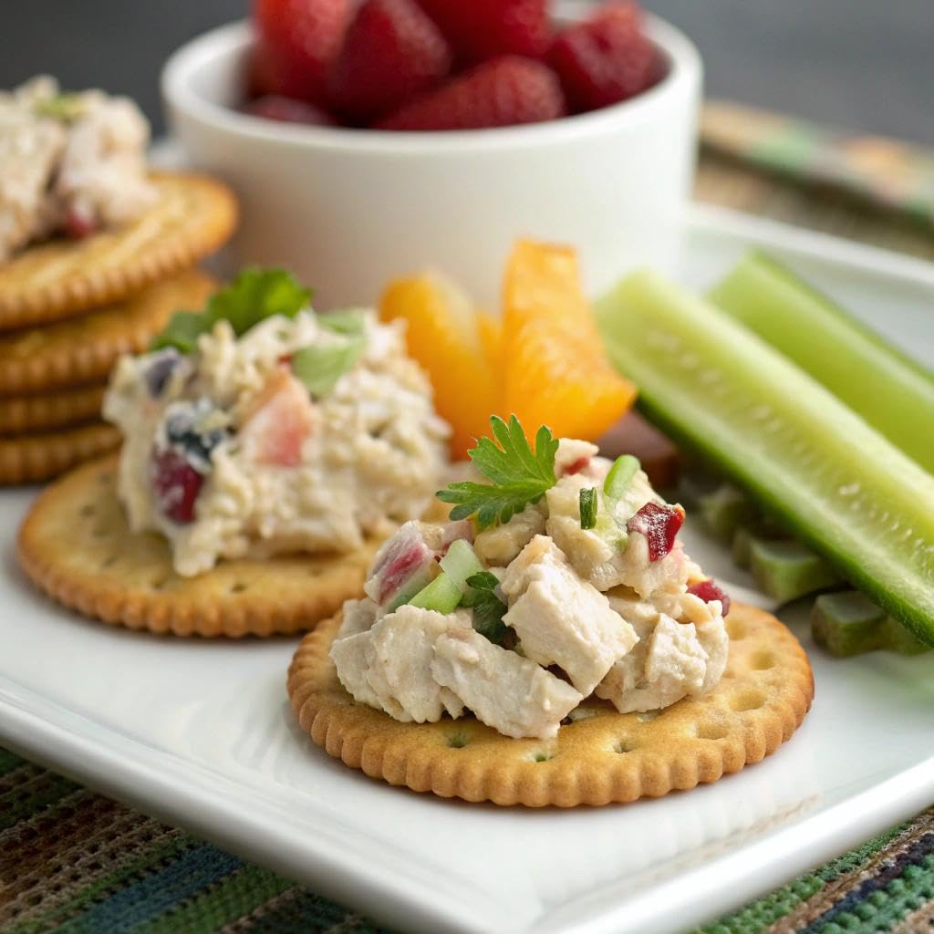 Bumble Bee Lunch On The Run Chicken Salad with ers Kit  8.2 oz - Ready to Eat  Includes ers  Cookie & Mixed Fruit - Shelf Stable & Convenient Source of Protein