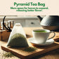 Tozzy Organic Matcha Green Tea - 100 Count  Plant-Based Pyramid Tea Bags | Ceremonial Matcha + Whole Leaf Sencha