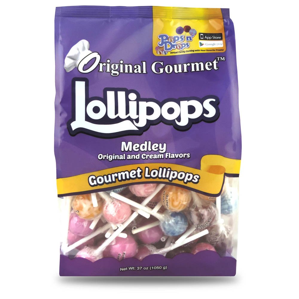 Original Gourmet Lollipops Medley, Assorted Mini Lollipops, 100 Count, Pack of 1