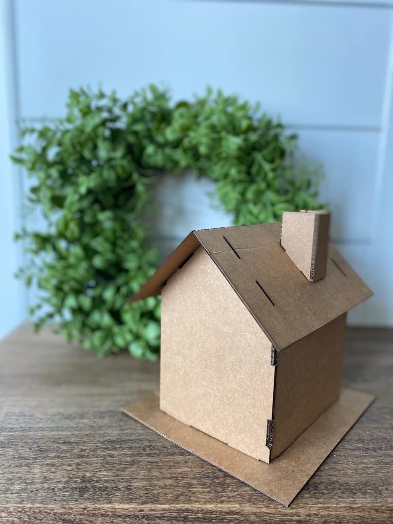 Gingerbread House Kit (Cardboard) - Pack Of 5 - Small Size - Designed & Made In The Usa - Christmas Holiday Craft For Home, Clas