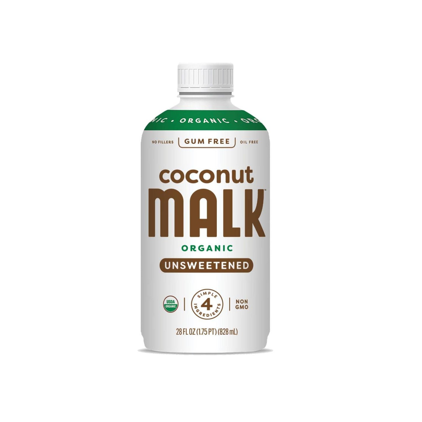 MALK Unsweetened Organic Coconut 28 fl oz - Non GMO - Whole 30 approved, Dairy Free, Vegan, Plant Based
