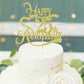 Yetxel Gold Glitter Cake Topper - 25th Anniversary Party Decoration, Paper Material, 25 Color