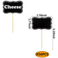 56 Pcs Black Chalkboard Picks Chalkboard Sign Food Toppers Cheese Markers Cake Cupcake Topper For Birthday Party Wedding Gender