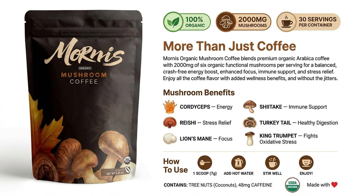 Instant Mushroom Coffee - Organic