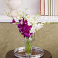 Kabloom Flowers - Denali Collection : Bouquet Of 10 Purple And 10 White Orchid With Vase Gift For Birthday, Sympathy, Anniversar