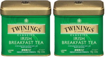 Twinings of London Loose Irish Breakfast Tea, 3.53 Ounce Tin (Pack of 2)