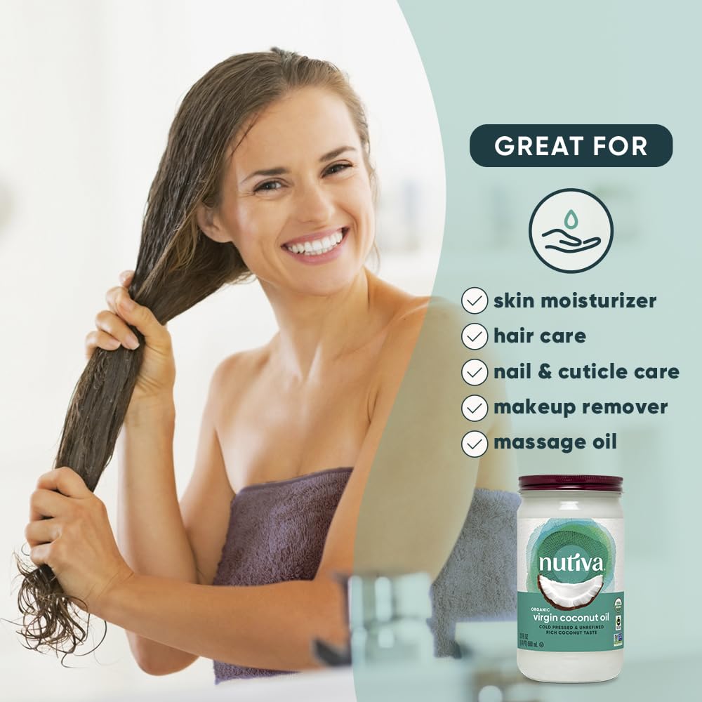 Nutiva Organic Virgin Coconut Oil, 23 Fl Oz, Model KTS-1931