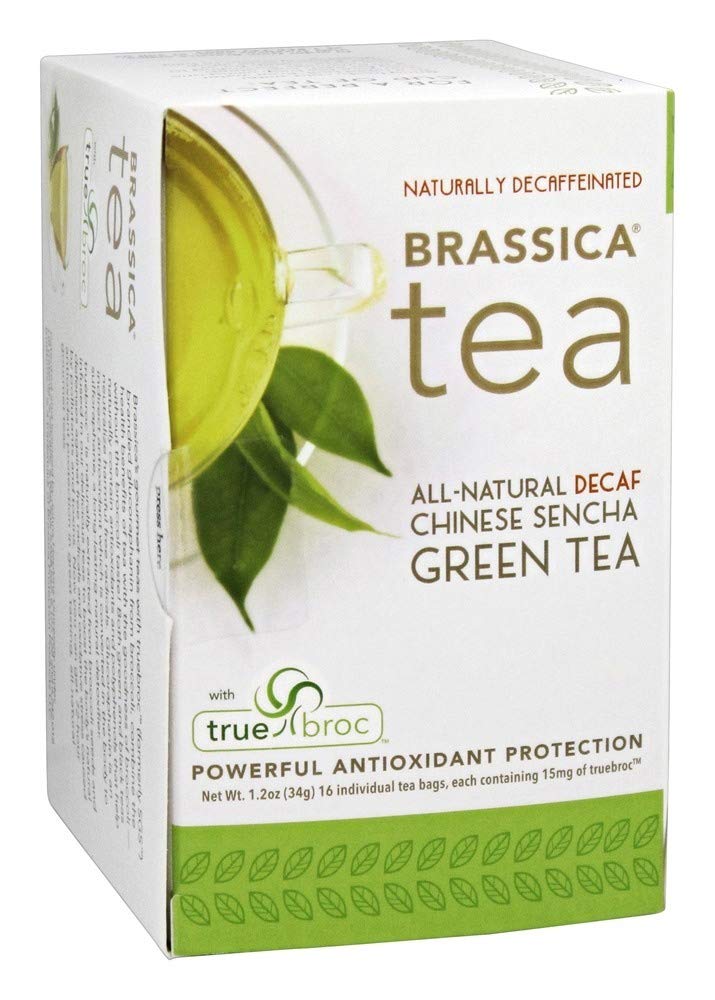 Brassica Tea Decaf Sencha Green Tea with TrueBroc, 16 Tea Bags, 16 Count