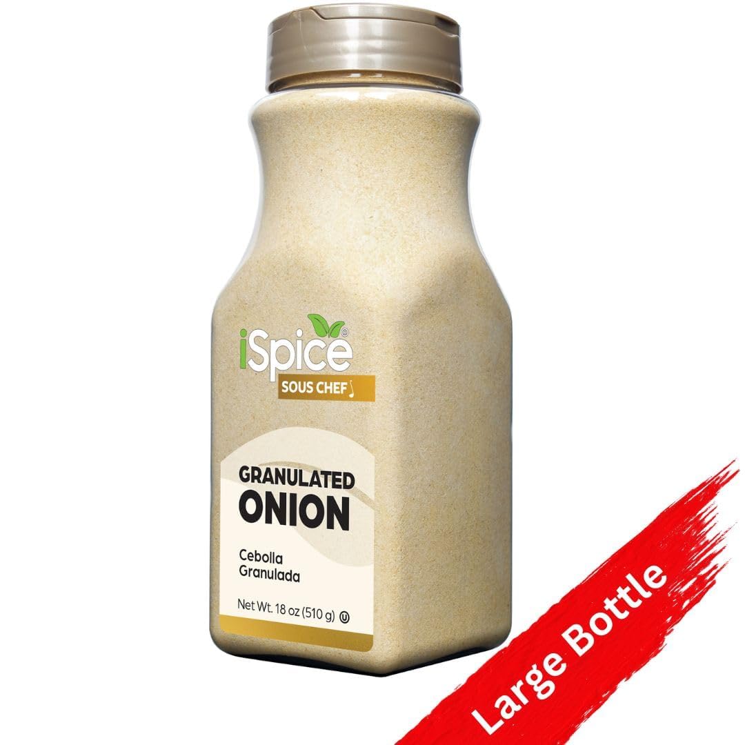 Ispice Blend | Onion Granulated | 18 Oz | Bulk Size | Rich Aroma | Kosher (Onion Granulated)