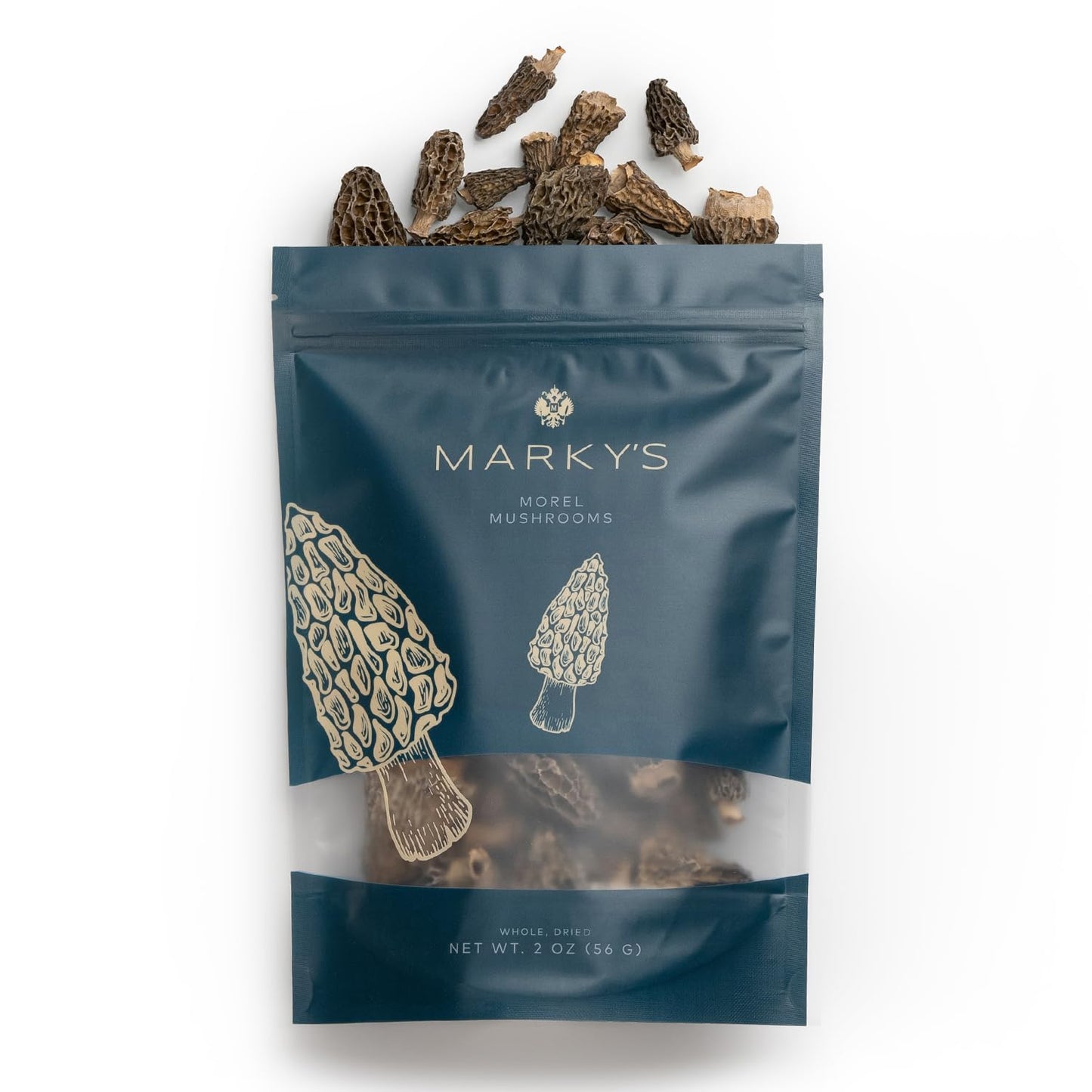 MARKY'S Dried Morel Mushrooms - 2 oz / 57 g - Grade A Dry Morels for Cooking