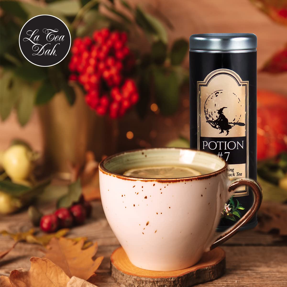 La Tea Dah Potions Gift Basket - Pumpkin Spice & Hibiscus Tea, Halloween  , Gourmet Tea Gift Set, 0.349 kg