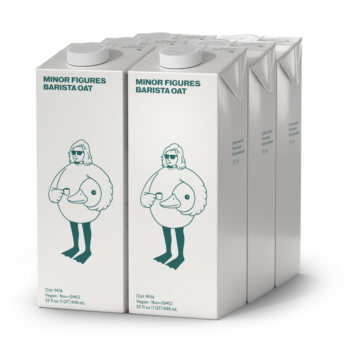Minor Figures - Oat Milk - Standard - Barista Standard - 32 Oz - 6 Pack - Non Gmo - Plant Based - Vegan - Dairy Free - Shelf Sta