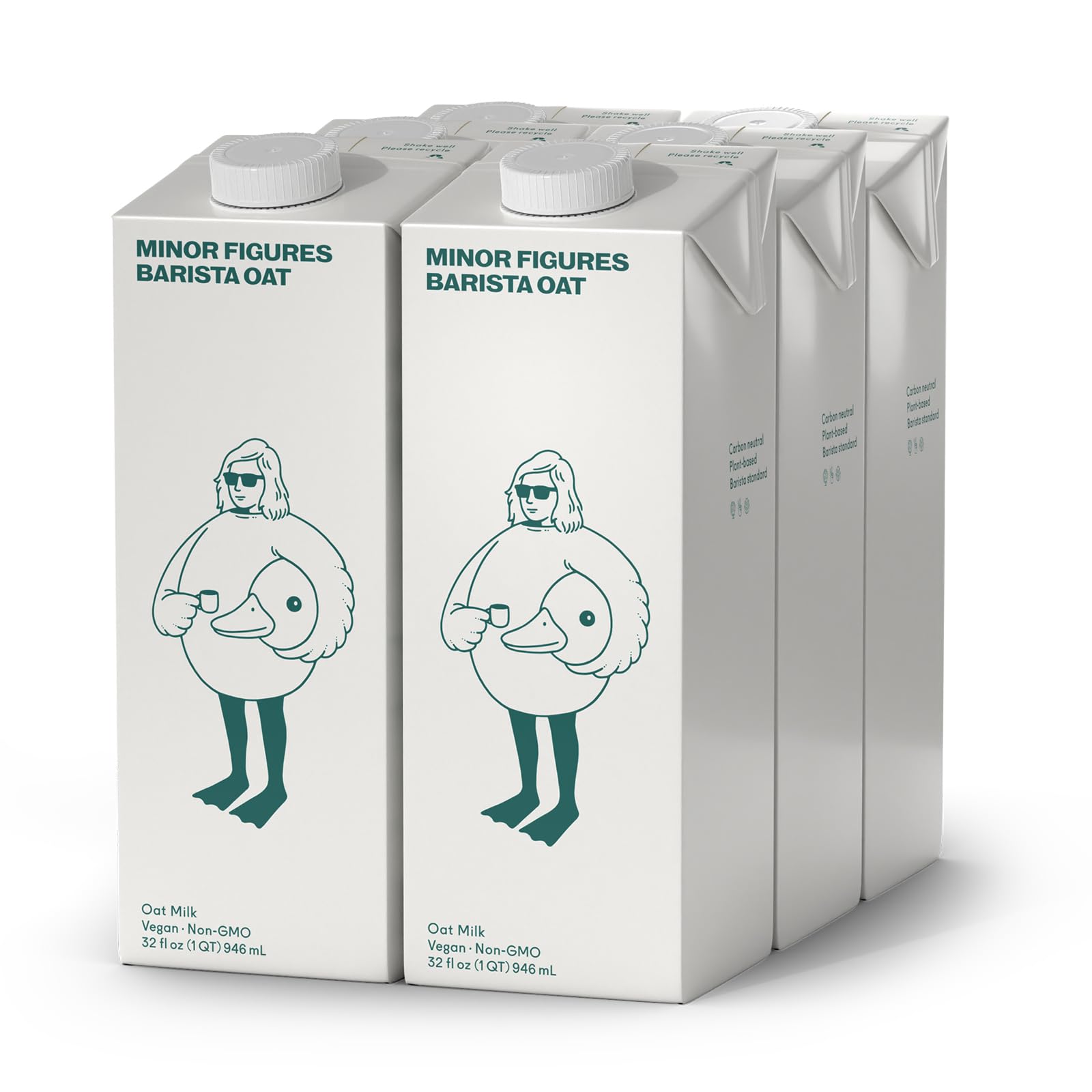 Minor Figures - Oat Milk - Standard - Barista Standard - 32 Oz - 6 Pack - Non Gmo - Plant Based - Vegan - Dairy Free - Shelf Sta