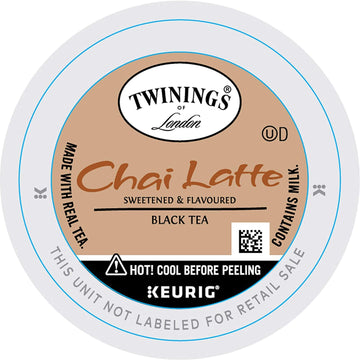 Twinings Chai Latte Black Tea K-Cup Pods For Keurig, Creamy, Slightly Sweet Tea, Caffeinated, 24 Count (Pack Of 1)