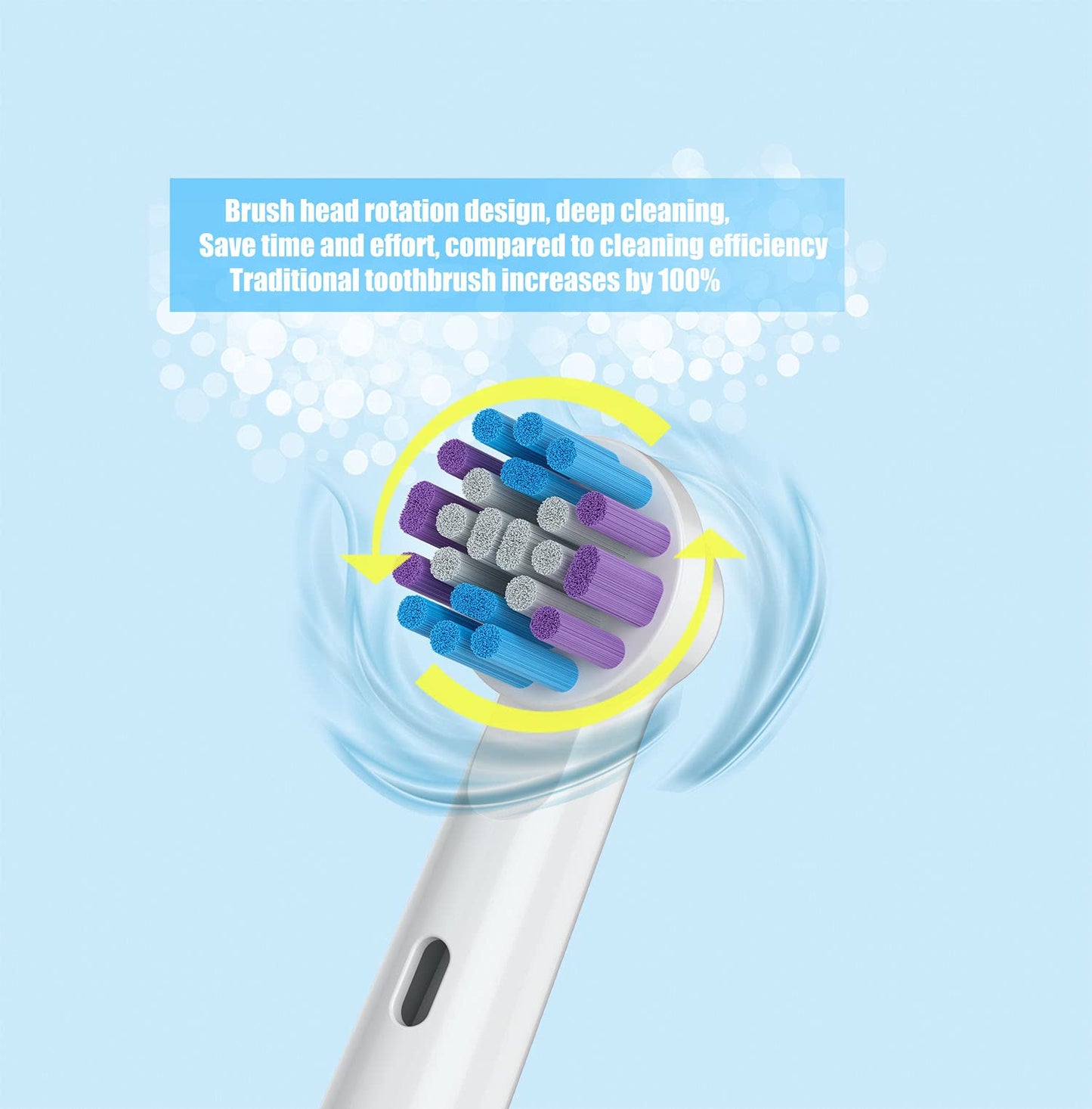 Replacement Toothbrush Heads For Oral-B, 4 Pack Replacement Heads Compatible With Oral B Braun Electric Toothbrush (4 Pack)