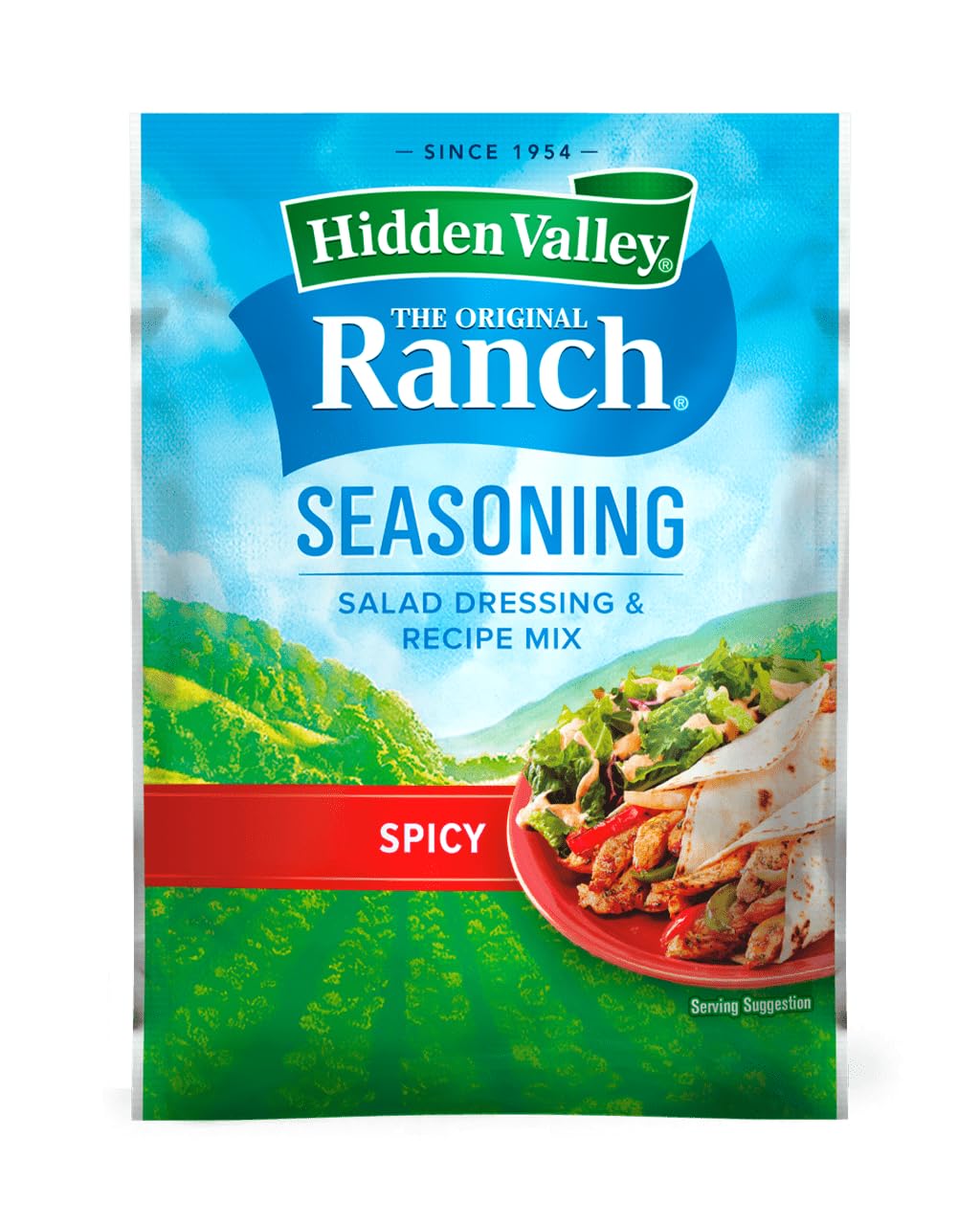 Hidden Valley Spicy Ranch Salad Dressing & Seasoning Mix, Gluten Free -1 Packet (Package May Vary)