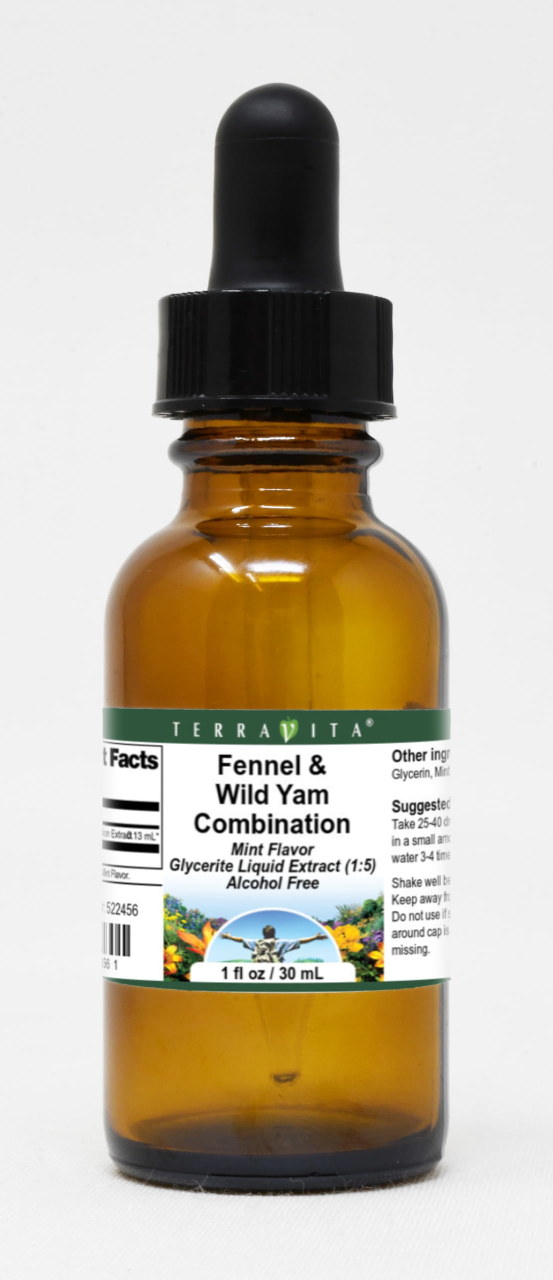 Fennel & Wild Yam Combination Glycerite Liquid Extract (1:5) - Mint Flavored (1 oz, ZIN: 522456)