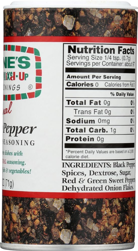 Jane's Original Krazy Mixed-Up Pepper, 2.5 oz - Flavorful Spice Blend for Cooking & Seasoning, JANES JUNGLE KITCHEN