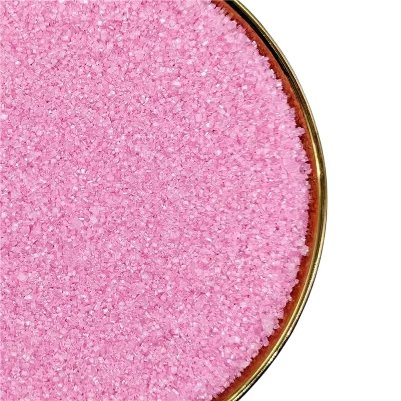 Pink Sanding Sugar Edible Sugar Sprinkles For Cakes, Cupcakes, Cookies Sugar Sprinkles for Ice Cream Toppings Colored Sugars for