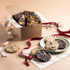 Festive Gourmet Chocolate Chunk Cookies-Chocolate Fudge and Cheese Brownies Box for Corporate Gifting, Family, College Students,