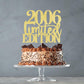 Limited Edition 2006 Cake Topper 19Th Birthday Happy Birthday Cake Topper Men And Women Cheer 19 Years Old Handmade Golden Glitt