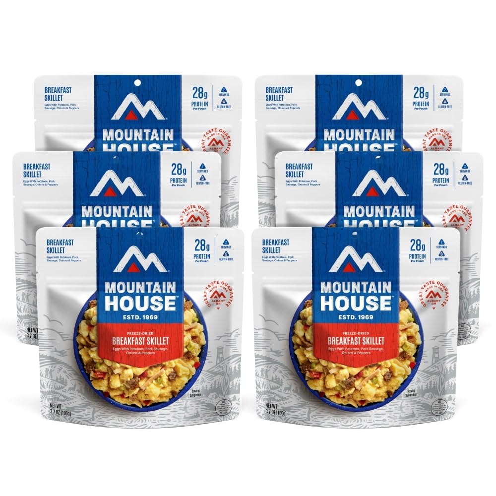 Mountain House Breakfast Sreduceet | Freeze Dried Backpacking & Camping Food | 6-Pack | Gluten-Free
