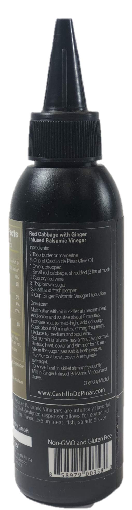 Castillo De Pinar 3-Pack Ginger Balsamic Reduced Vinegar, 150Ml Non Gmo