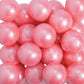 Fun Express Gumballs, Large 1 Inch, 120 pcs, Shimmer and Solid Colors, Pink, For Gumball Machines and Candy Buffets