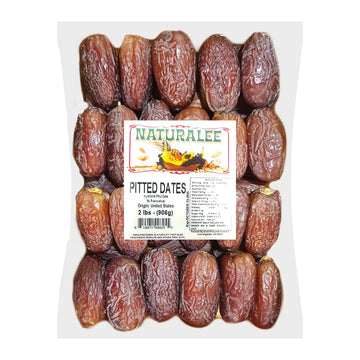 Naturalee Dried Dates 2 lb - Pitted - No Added Sugar, No preservatives - Gluten Free, Vegan, High Fiber Snack