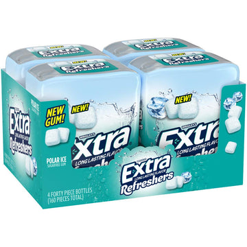 Extra Refreshers Polar Ice chewing gum 40 countPack of 4