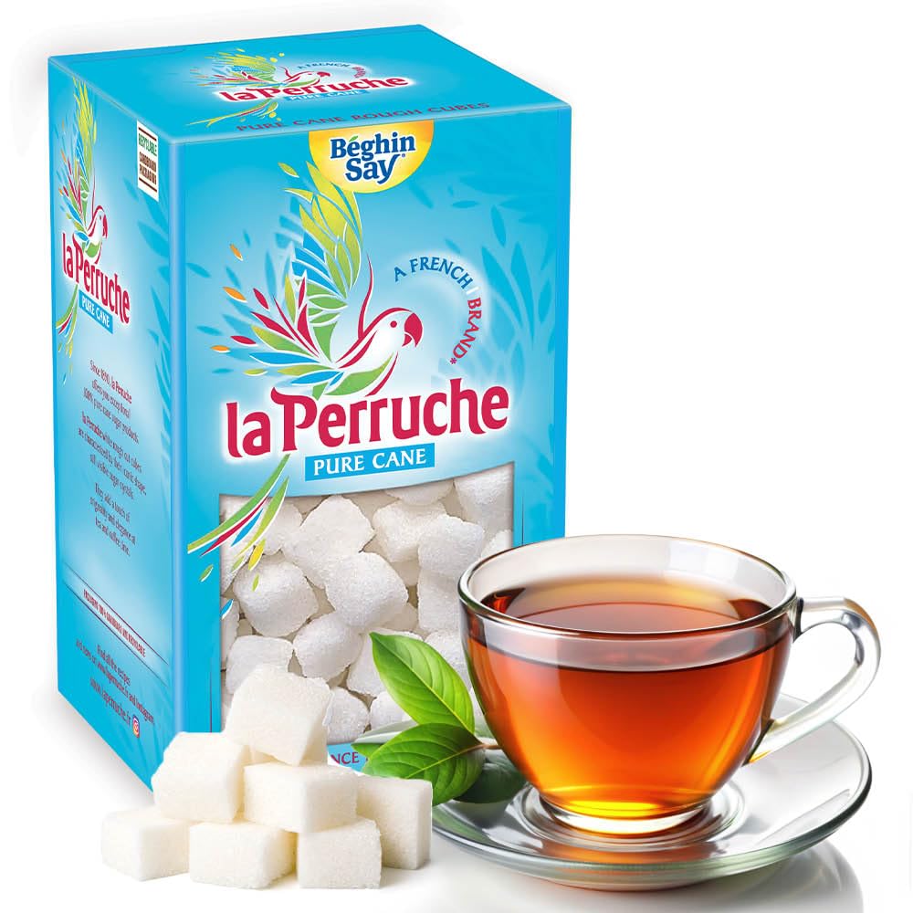 La Perruche Pure Cane White Sugar Cubes | 750g (26.5 oz) | Ideal for Teas | Pack of 1