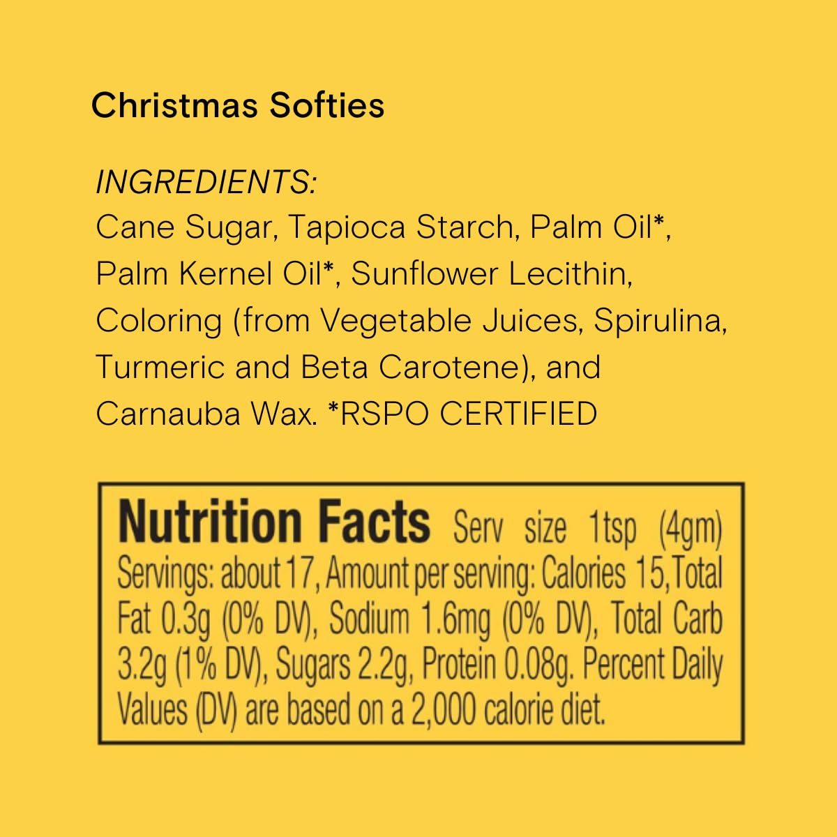 Supernatural Christmas Softies Natural Sprinkles, 3oz, No Artificial Dyes, Soy Free, Gluten Free, Corn Free, Vegan
