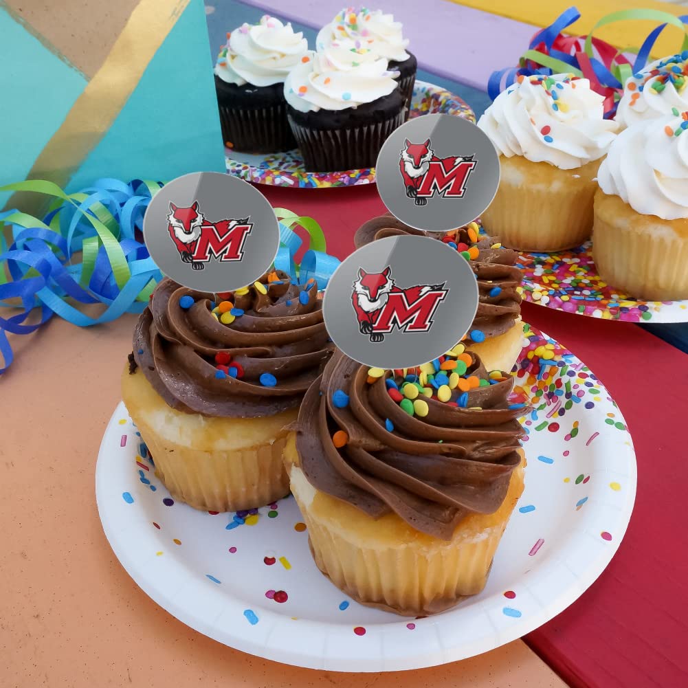 Graphics & More Marist College Secondary Logo Cupcake Picks Toppers Decoration Set Of 6